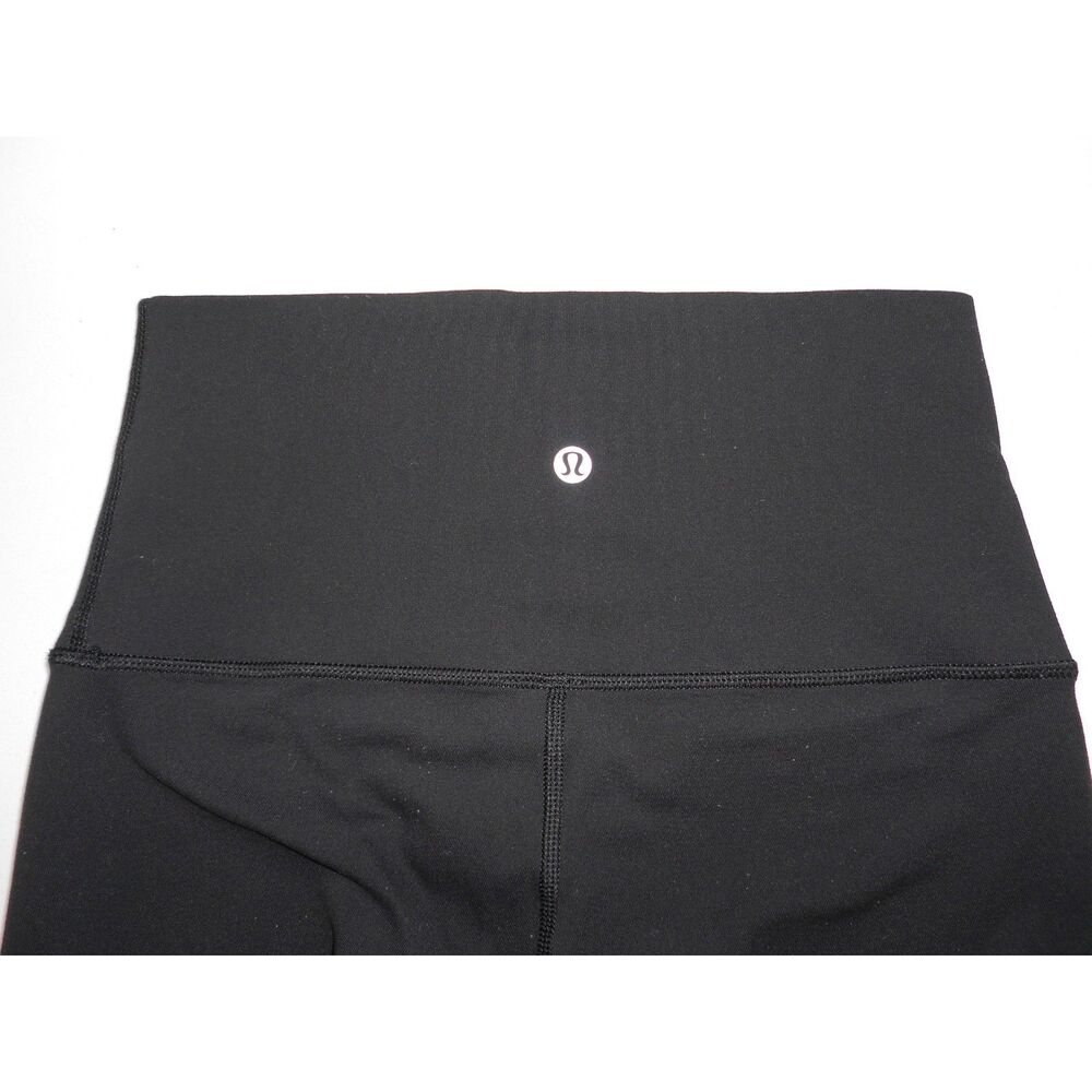 Lululemon Black High Rise Leggings Women's Size 6 Full Length Yoga Pants 31"